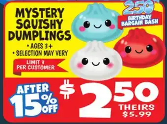 Ollie's MYSTERY SQUISHY DUMPLINGS offer