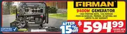 Ollie's FIRMAN 9400W GENERATOR offer