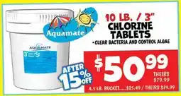 Ollie's AQUAMATE 10 LB. / 3 CHLORINE TABLETS offer