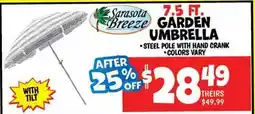 Ollie's Sarasota Breeze 7.5 FT. GARDEN UMBRELLA offer