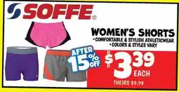 Ollie's SOFFE WOMEN'S SHORTS offer
