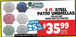 Ollie's Sarasota Breeze PATIO UMBRELLAS offer