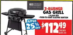 Ollie's AMERICAN GOURMET 3-BURNER GAS GRILL offer