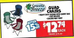 Ollie's SARASOTA BREEZE QUAD CHAIRS offer