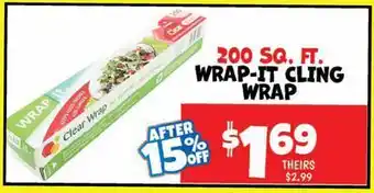 Ollie's 200 SQ. FT. WRAP-IT CLING WRAP offer