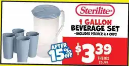 Ollie's STERILITE 1 GALLON BEVERAGE SET offer