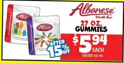 Ollie's ALBANESE 27 OZ. GUMMIES offer