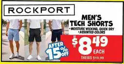 Ollie's ROCKPORT MEN'S TECH SHORTS offer