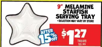Ollie's 9 MELAMINE STARFISH SERVING TRAY offer