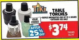 Ollie's TABLE TORCHES offer