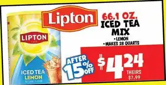Ollie's LIPTON ICED TEA MIX offer