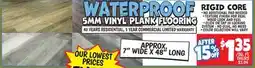 Ollie's WATERPROOF 5MM VINYL PLANK FLOORING RIGID CORE offer