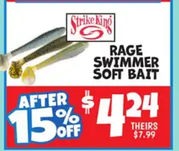 Ollie's Strike King RAGE SWIMMER SOFT BAIT offer