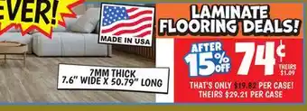 Ollie's LAMINATE FLOORING DEALS! offer