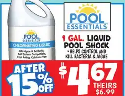 Ollie's POOL ESSENTIALS 1 GALLON LIQUID POOL SHOCK offer