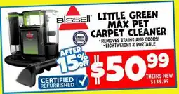 Ollie's LITTLE GREEN MAX PET CARPET CLEANER offer