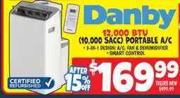 Ollie's Danby 12,000 BTU (10,000 SACC) PORTABLE A/C offer