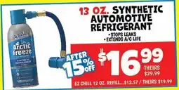 Ollie's ARCTIC FREEZE 13 OZ. SYNTHETIC AUTOMOTIVE REFRIGERANT offer