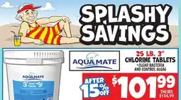 Ollie's AQUA MATE 25 LB. 3 CHLORINE TABLETS offer