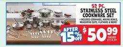 Ollie's 52 PC. STAINLESS STEEL COOKWARE SET offer