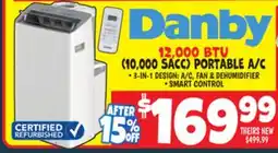 Ollie's DANBY 12,000 BTU (10,000 SACC) PORTABLE A/C offer