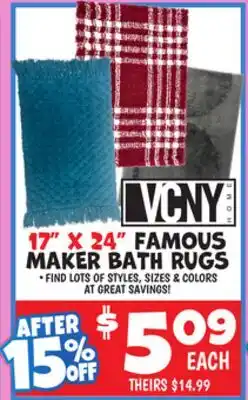 Ollie's 17 X 24 FAMOUS MAKER BATH RUGS offer