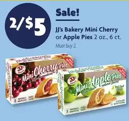 Family Dollar JJ's Bakery Mini Cherry or Apple Pies offer