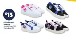 Family Dollar Kids' Character Sneakers offer