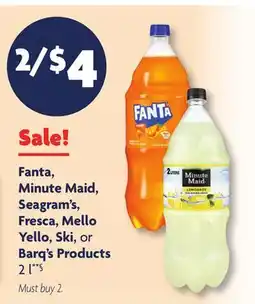 Family Dollar Fanta, Minute Maid, Seagram's, Fresca, Mello Yello, Ski, or Barq's Products offer