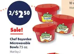 Family Dollar Chef Boyardee Microwavable Bowls offer