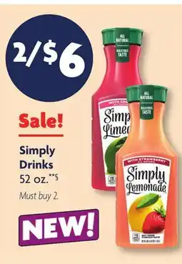 Family Dollar Simply Drinks offer