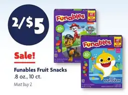 Family Dollar Funables Fruit Snacks offer