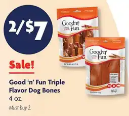 Family Dollar Good 'n Fun Triple Flavor Dog Bones offer