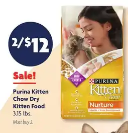 Family Dollar Purina Kitten Chow Dry Kitten Food offer