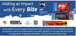 Family Dollar Hershey's King Size Candy Bars offer