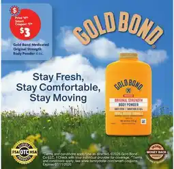 Family Dollar Gold Bond Medicated Original Strength Body Powder offer
