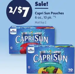 Family Dollar Capri Sun Pouches offer