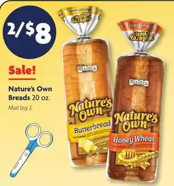 Family Dollar Nature's Own Breads offer
