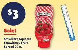 Family Dollar Smucker's Squeeze Strawberry Fruit Spread offer
