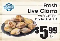 Supremo Foods Inc Fresh Live Clams offer