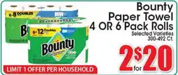 Supremo Foods Inc Bounty Paper Towel offer
