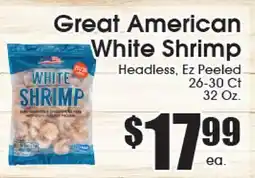Supremo Foods Inc Great American White Shrimp offer