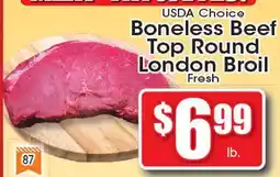 Supremo Foods Inc USDA Choice Boneless Beef Top Round London Broil offer