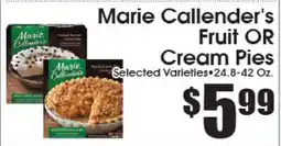 Supremo Foods Inc Marie Callender's Fruit OR Cream Pies offer