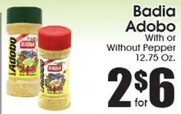 Supremo Foods Inc Badia Adobo With or Without Pepper offer