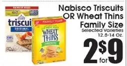 Supremo Foods Inc Nabisco Triscuits OR Wheat Thins offer