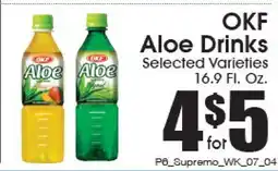Supremo Foods Inc OKF Aloe Drinks offer