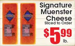 Supremo Foods Inc Signature Muenster Cheese offer