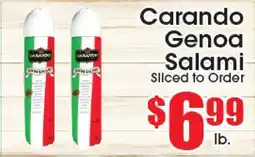 Supremo Foods Inc Carando Genoa Salami offer
