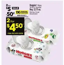 Dollar General Huggies Wipes offer